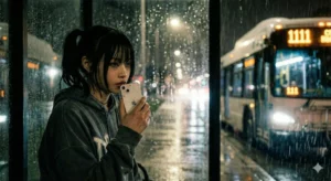 maya-at-the-bus-stop