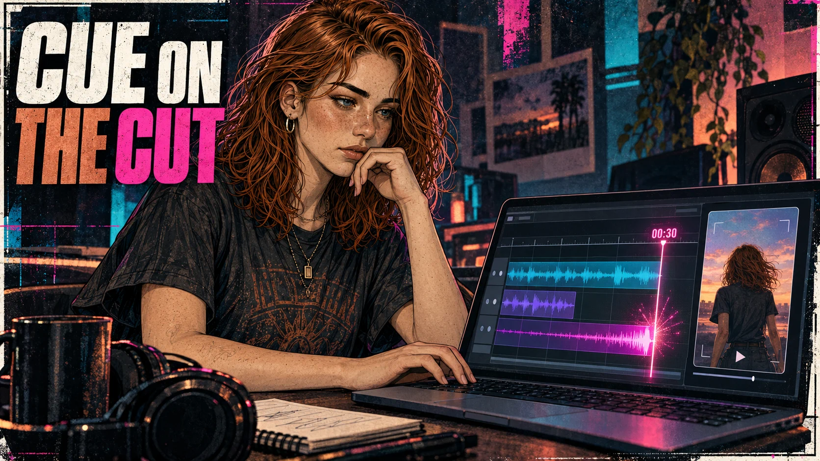 Riley Knox aligns the ending of a short music cue to a 30-second edit timeline.